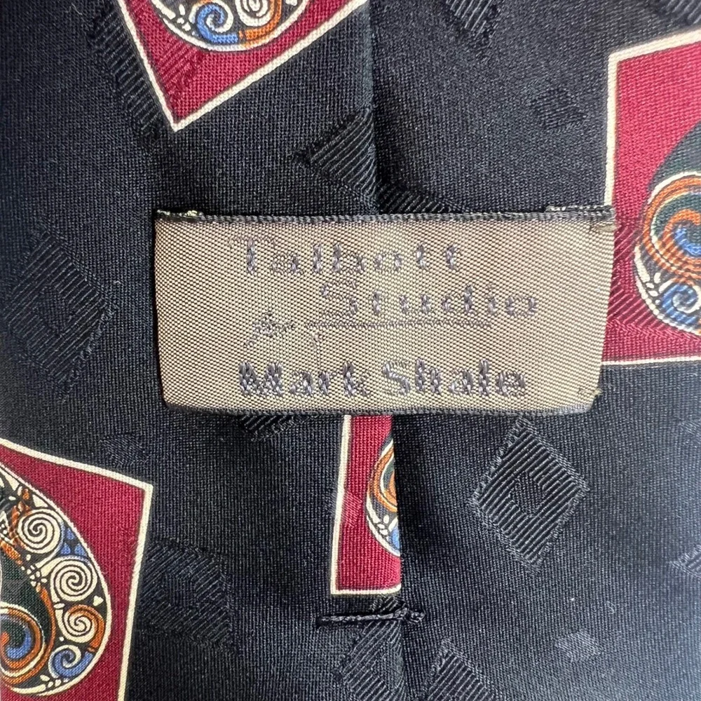 Robert‎ Talbott Studio for Mark Shale  Extra Long Silk Tie Black Paisley 3.75x65
